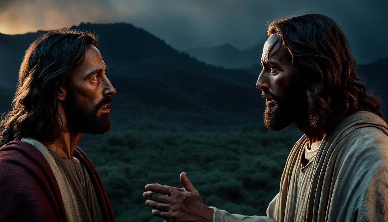 Jesus Christ and Judas Iscariot in Discussion