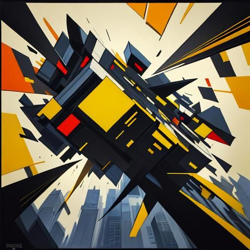 Abstract Cubism: Fragmented Forms in Urban Setting