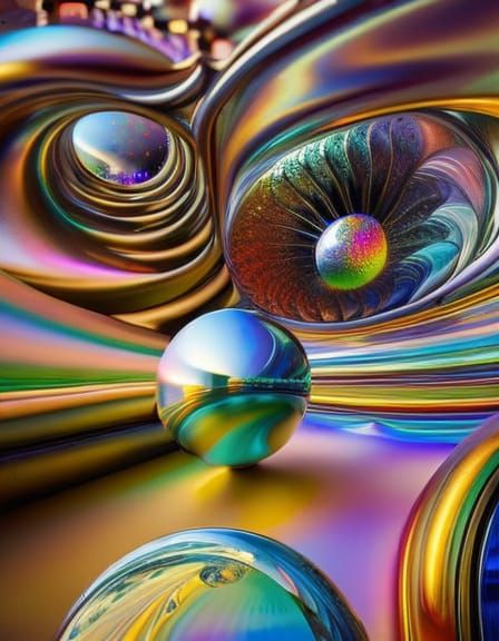 Galactic Explosion: Retro-Futuristic Art Nouveau Digital Art