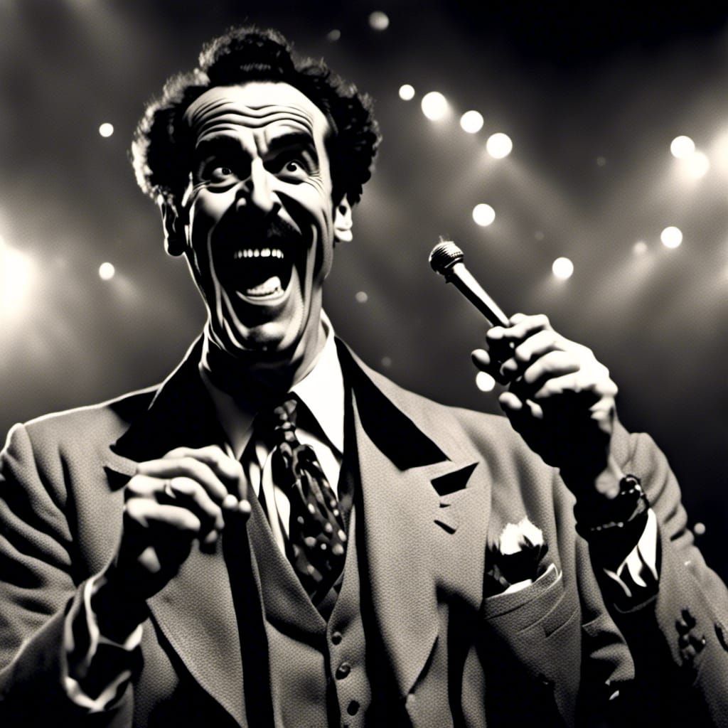 Borat as a talk show host in 1954