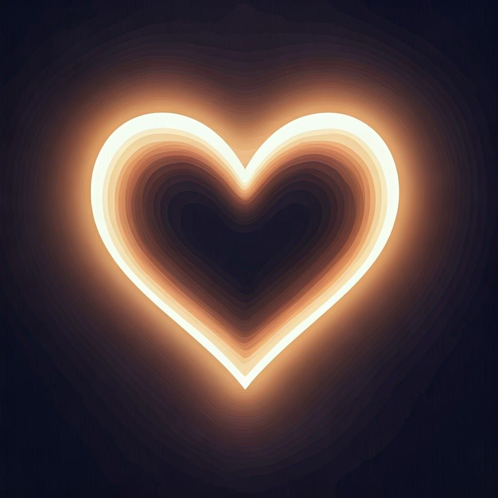 Glowing Heart in Ethereal Light: Comic Book Art