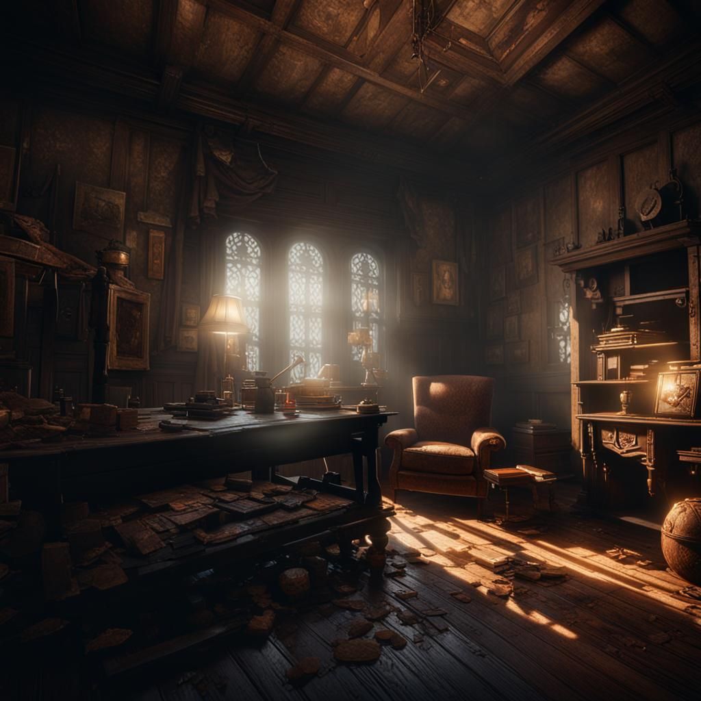 Dangerous House Horror in 3D Cinematic Style