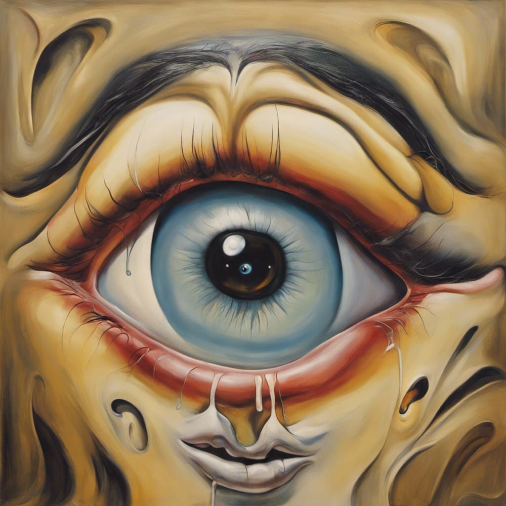 Surreal Cassandra Premonition in Melting Oil