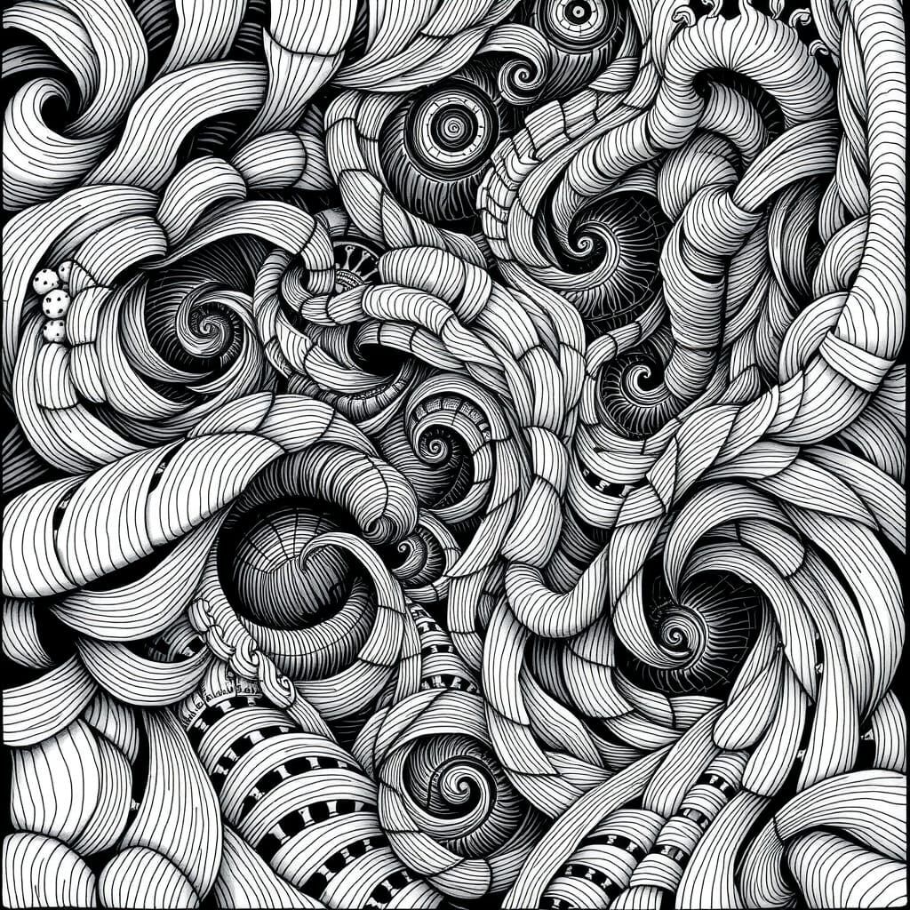 Mesmerizing Hatching Patterns in Pen and Ink Style