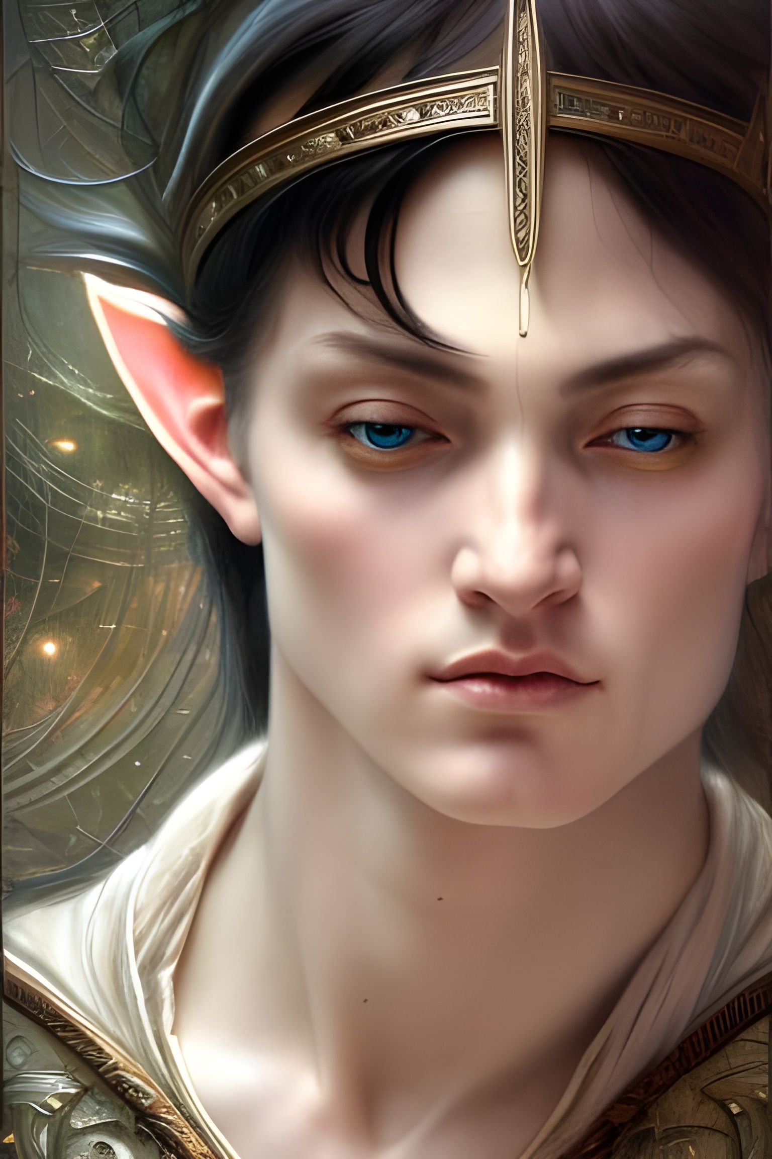 Detailed High Elf in Airbrush CGI Render