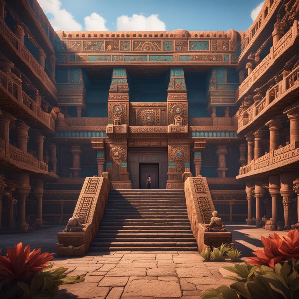 Aztec Senate Building in Enlightenment Age