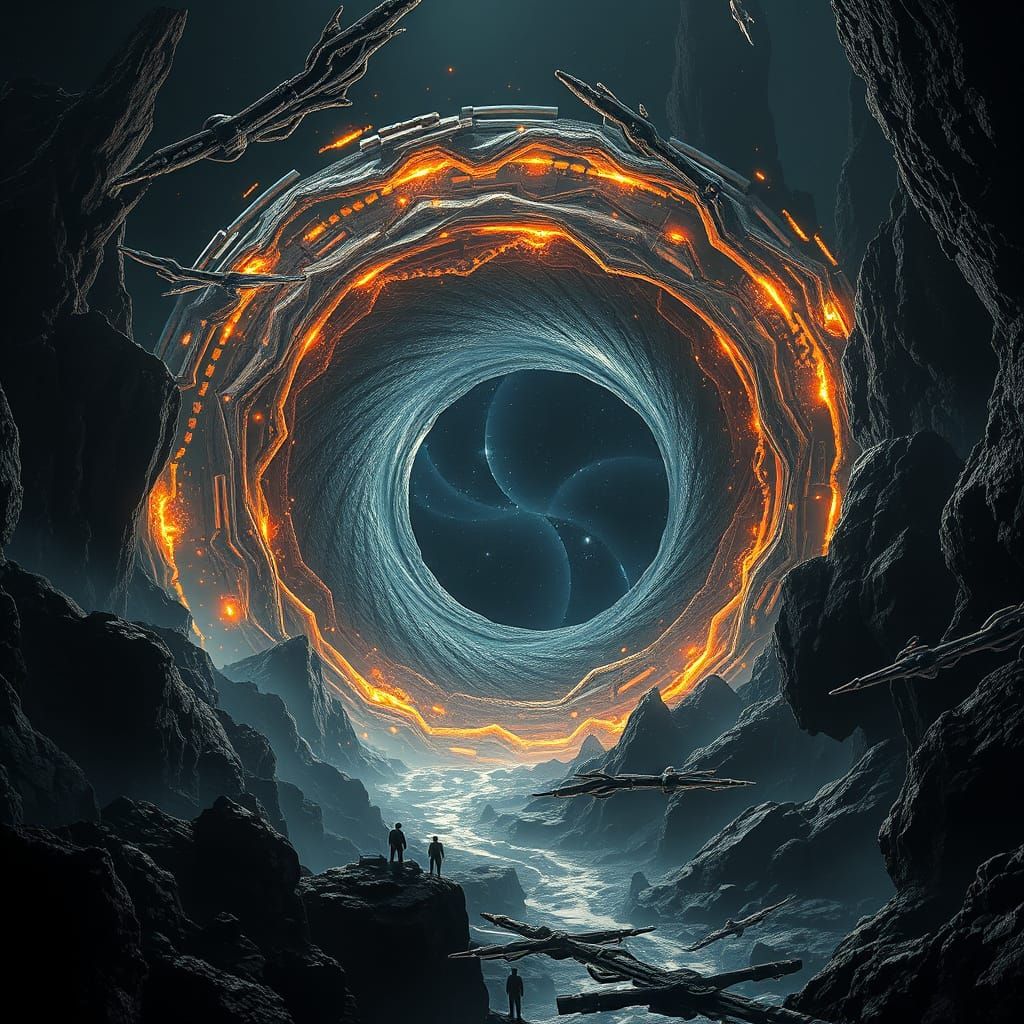 Epic Black Hole Soulgate Digital Matte Painting