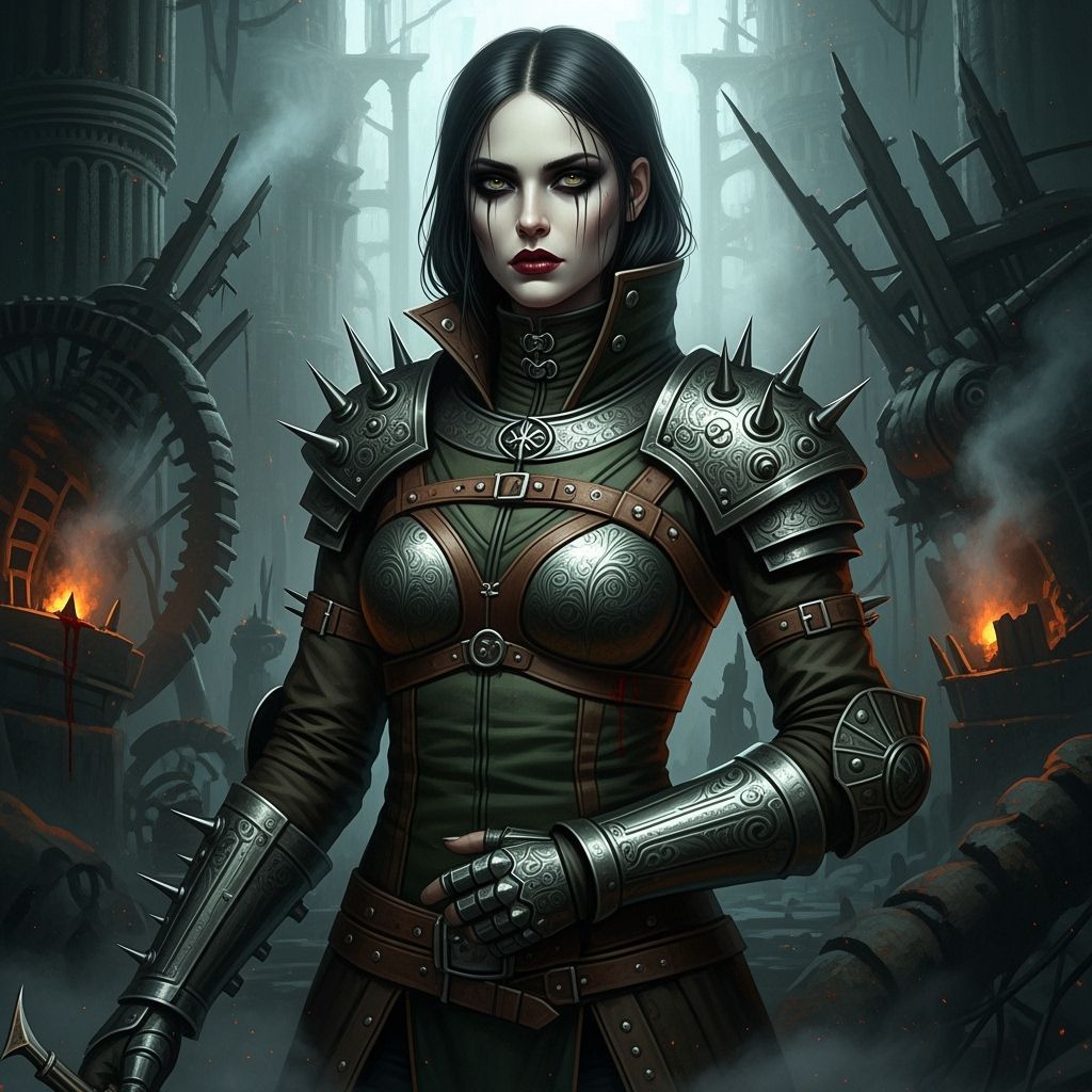 Dark Gothic Scene in Victorian Style