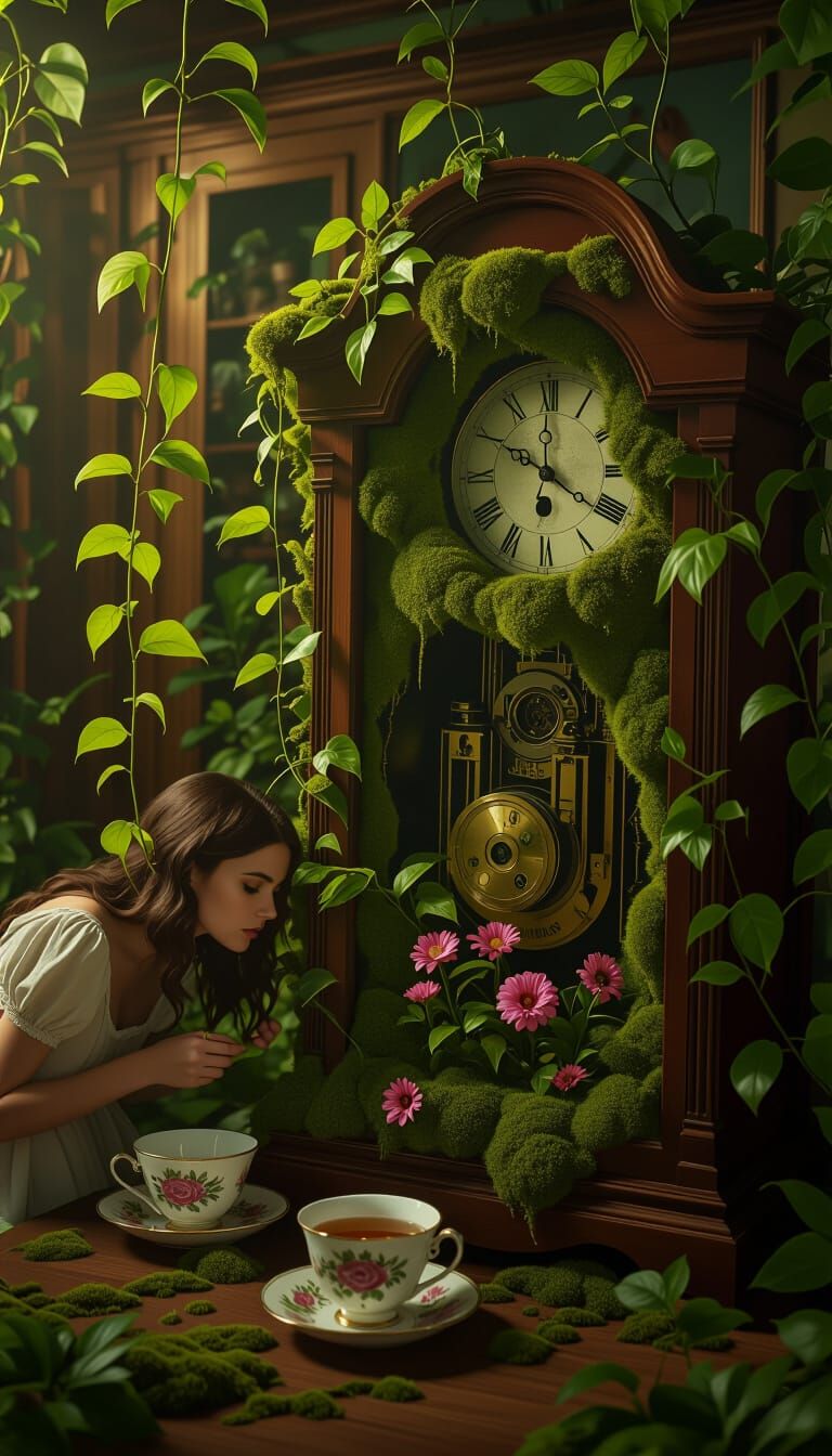 Surreal Greenery in Unusual Places, Hyper-Realistic Art