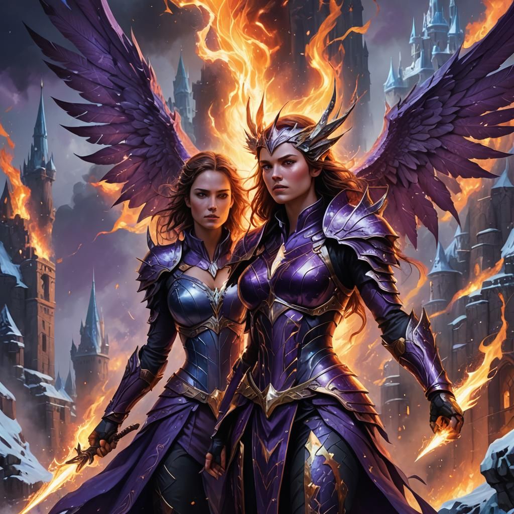 Elsera and Hellina Sisters Of Valorian (In Battle Armour)