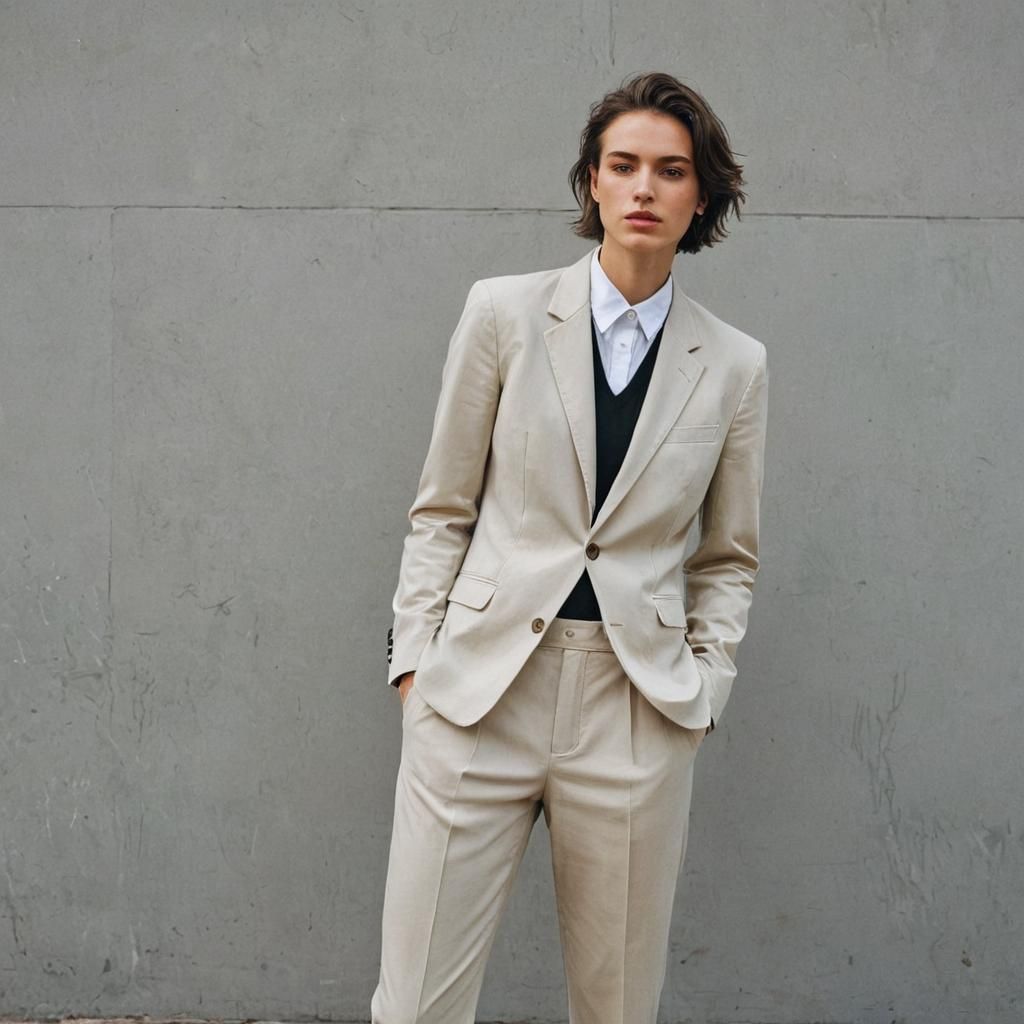 Androgynous Fashion: Woman in Suit and Tie