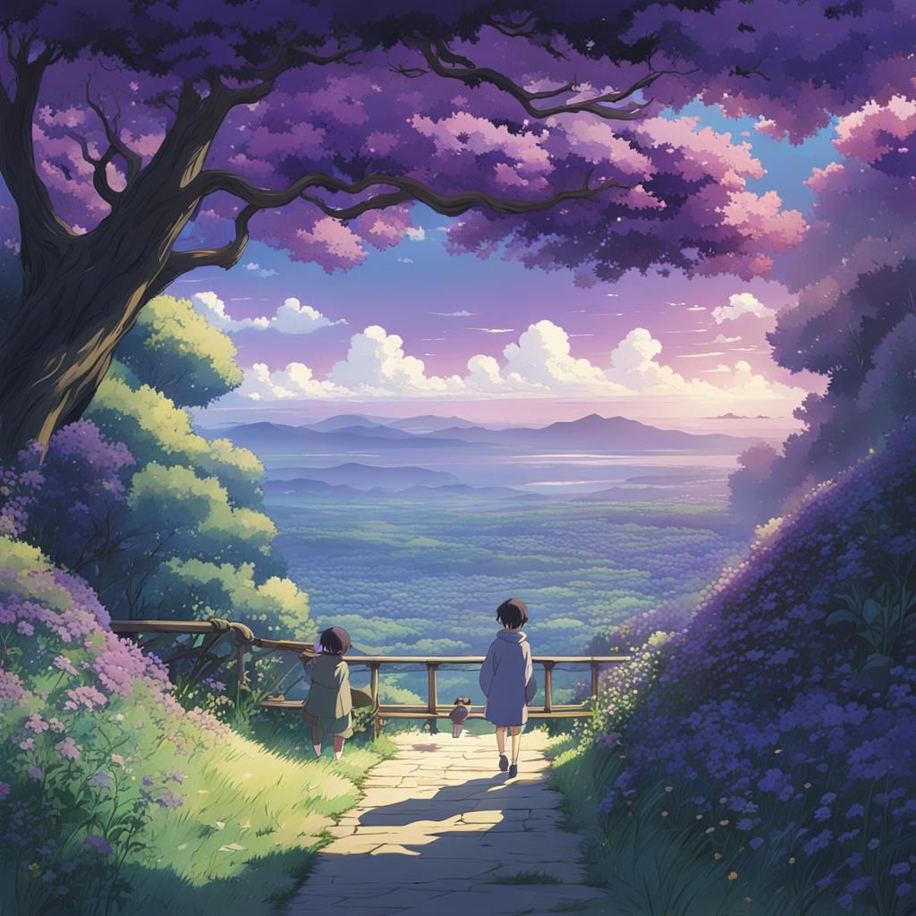 Anime Key Visual in Studio Ghibli Style