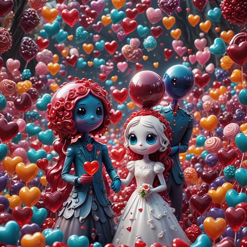 Jelly Candy People Wedding: Fantasy Concept Art