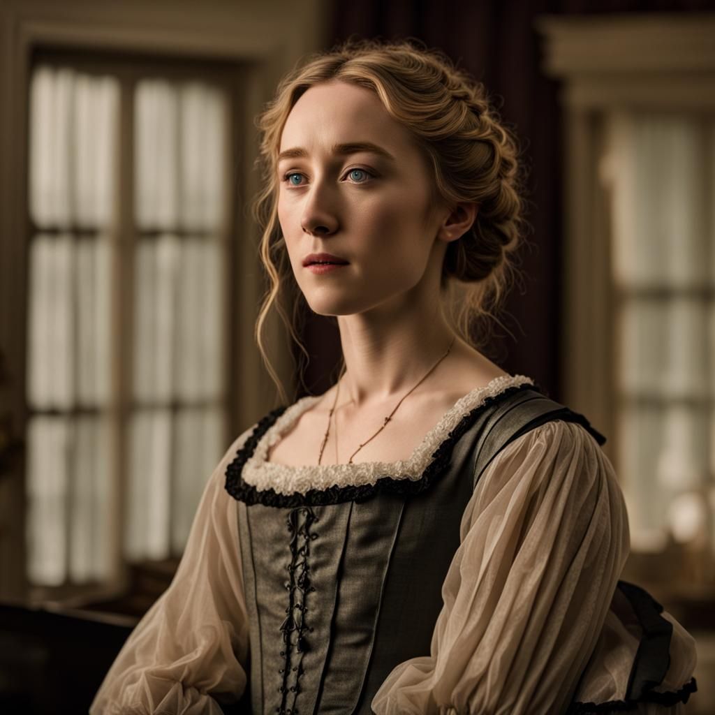 Saoirse Ronan as Jo: Hyperrealistic Cinematic Portrait