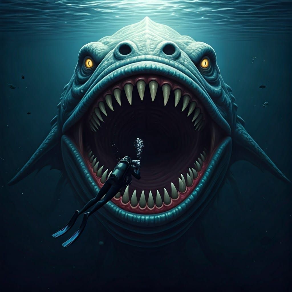 Gargantuan Bloop Creature Emerges from Dark Depths