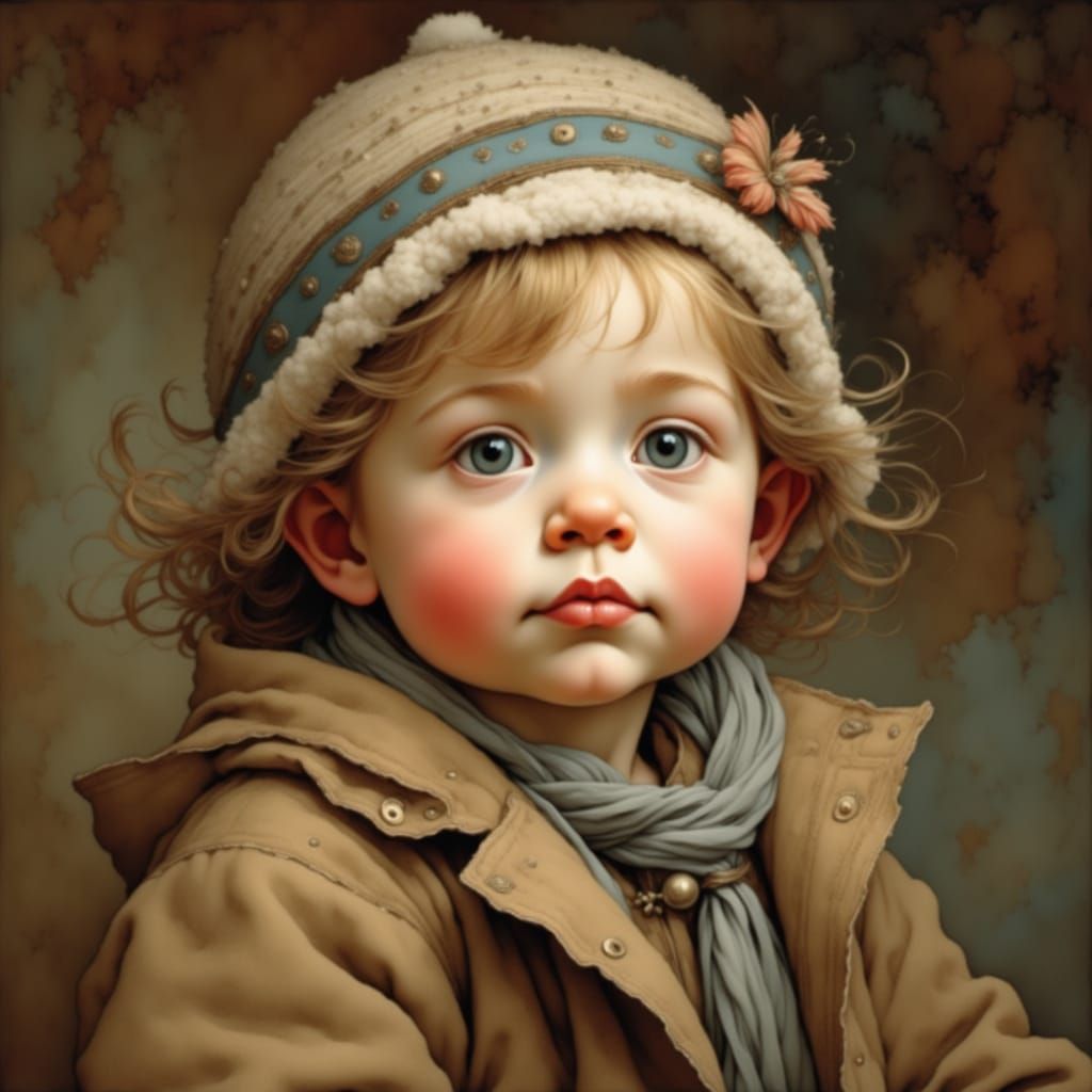 Whimsical Toddler in a Delicate World