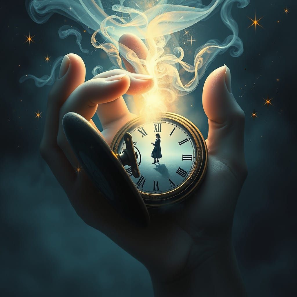 Cosmic Hand of Eternity in Elaborate Art Nouveau Style