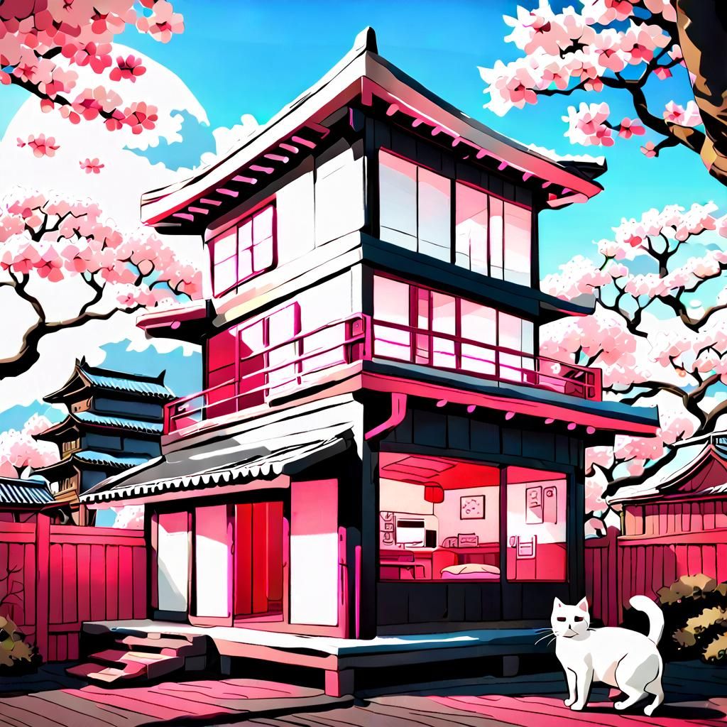 Cats and Cream Buns in Neo Tokyo Pop Room