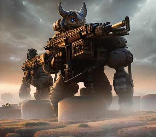 Giant Mech steampunk