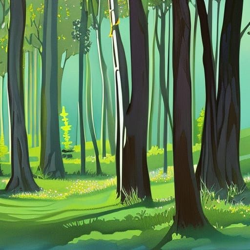 Enchanted Elven Hut Among Silver Trees