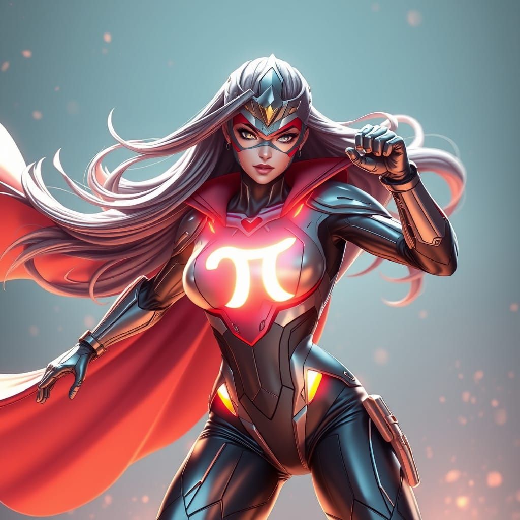 Sleek Pisces Superhero in Action with Glowing Emblem