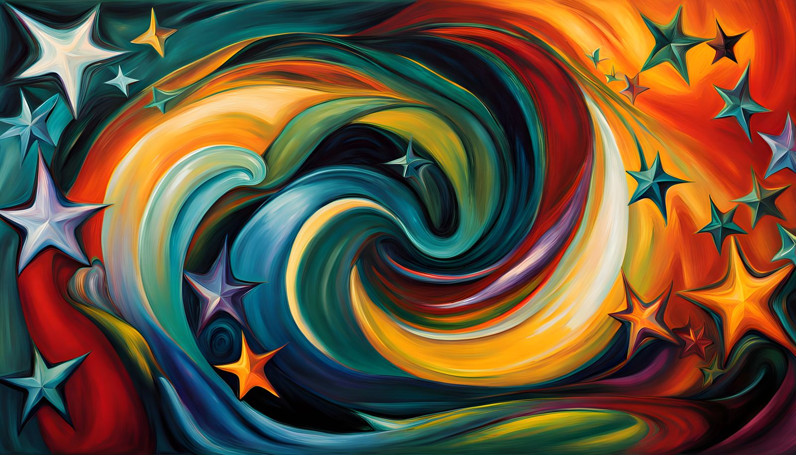 Cosmic Starburst in Whirling Cosmic Energy