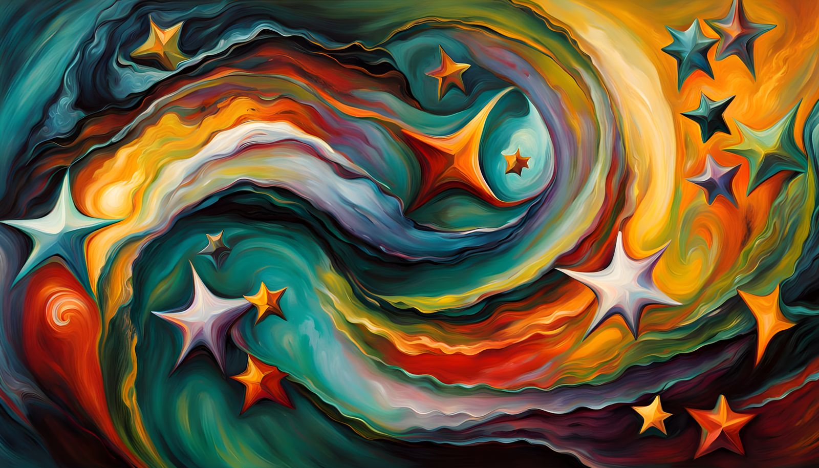 Cosmic Star-Cluster Formation in Vibrant, Iridescent Colors