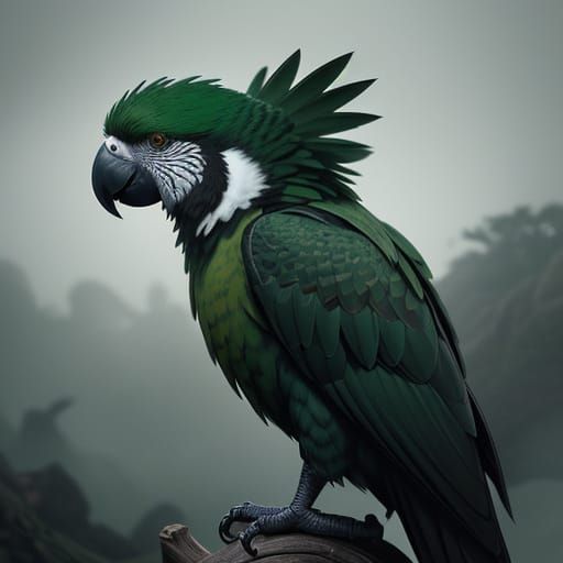 Majestic Kakadu Parrot in Regal Attire