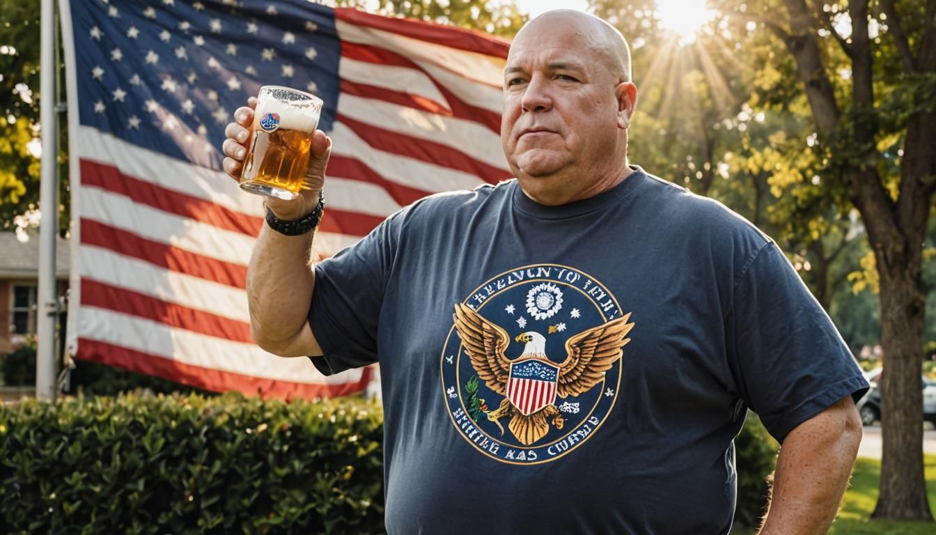 A 56 Year Old Man and the American Flag