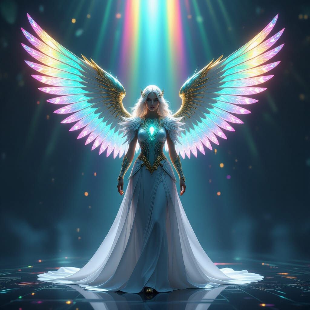 Angel of Light Materializes Through Rainbow Servers