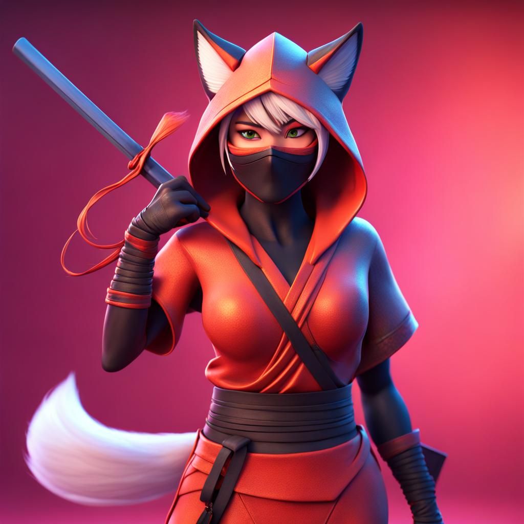 female kitsune ninja