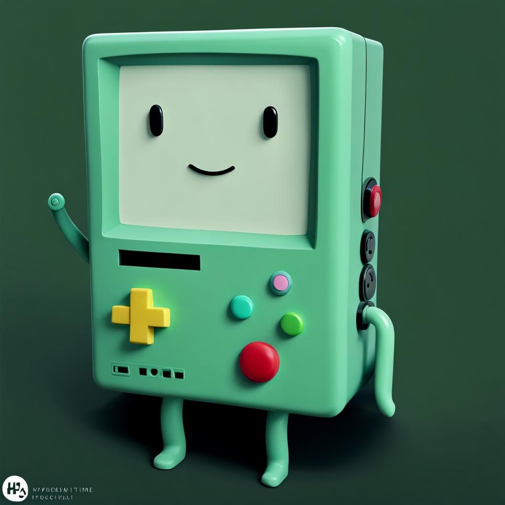 Claymation BMO from Adventure Time in HDR