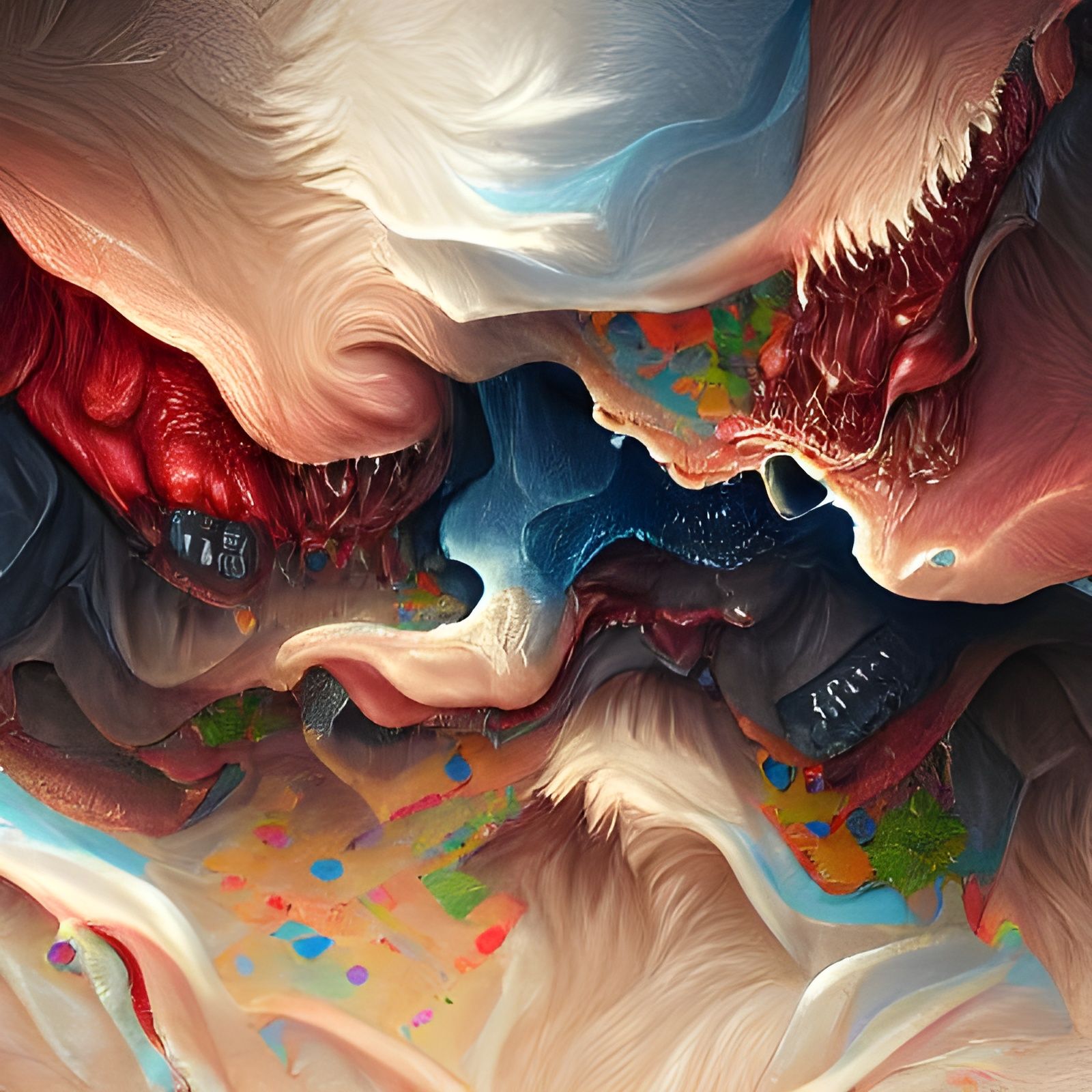 The Great Divide in Gouache Swirls Style
