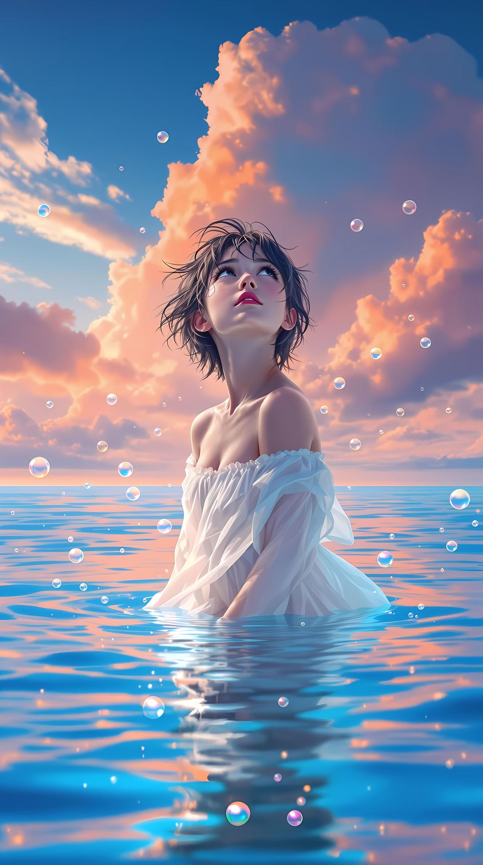 Ethereal Goddess of the Ocean's Dreaming Realm