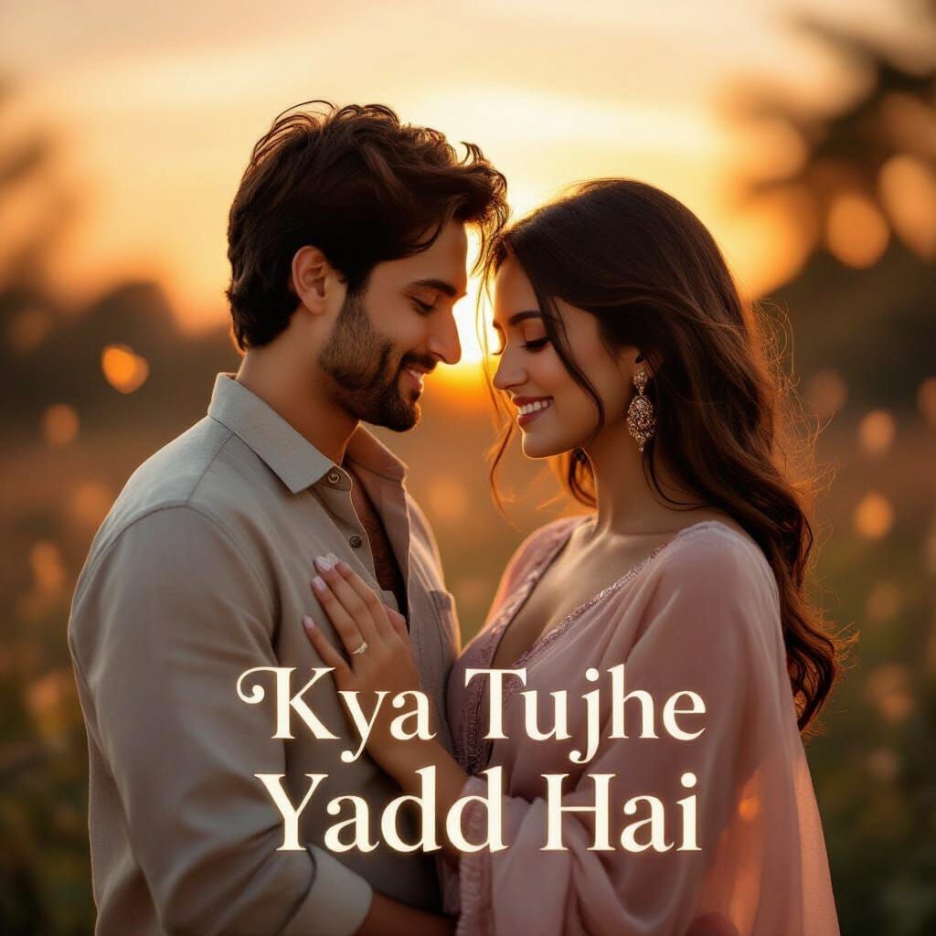 Romantic Couple at Sunset: Emotional Modern Love Vibe