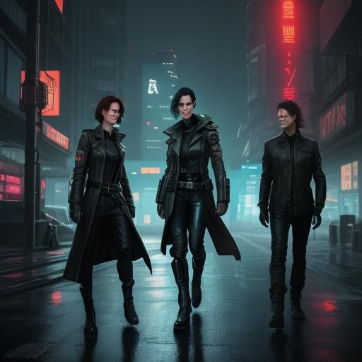 Dystopian Cityscape with Cyberpunk and Earthy Tones