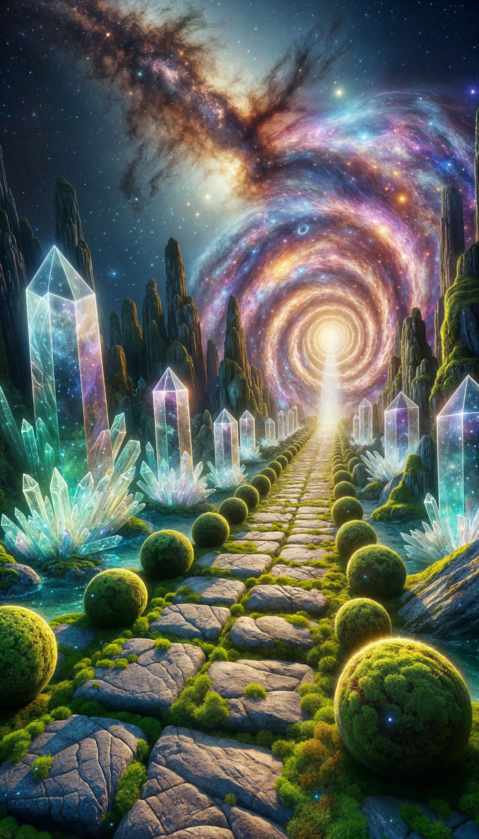 Ancient Crystal Pathway to a Celestial Gateway