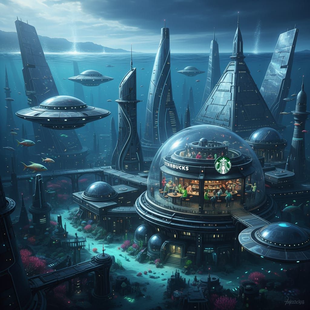 Underwater Alien Cities Inspired by Dubai