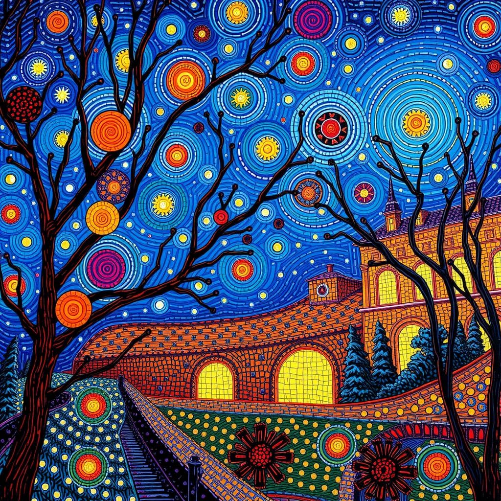 Pointillistic Scene in the Style of Signac and Luce