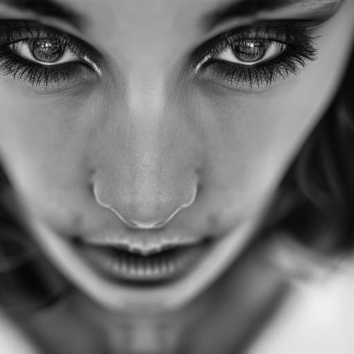 Infrared Black and White Woman Portrait