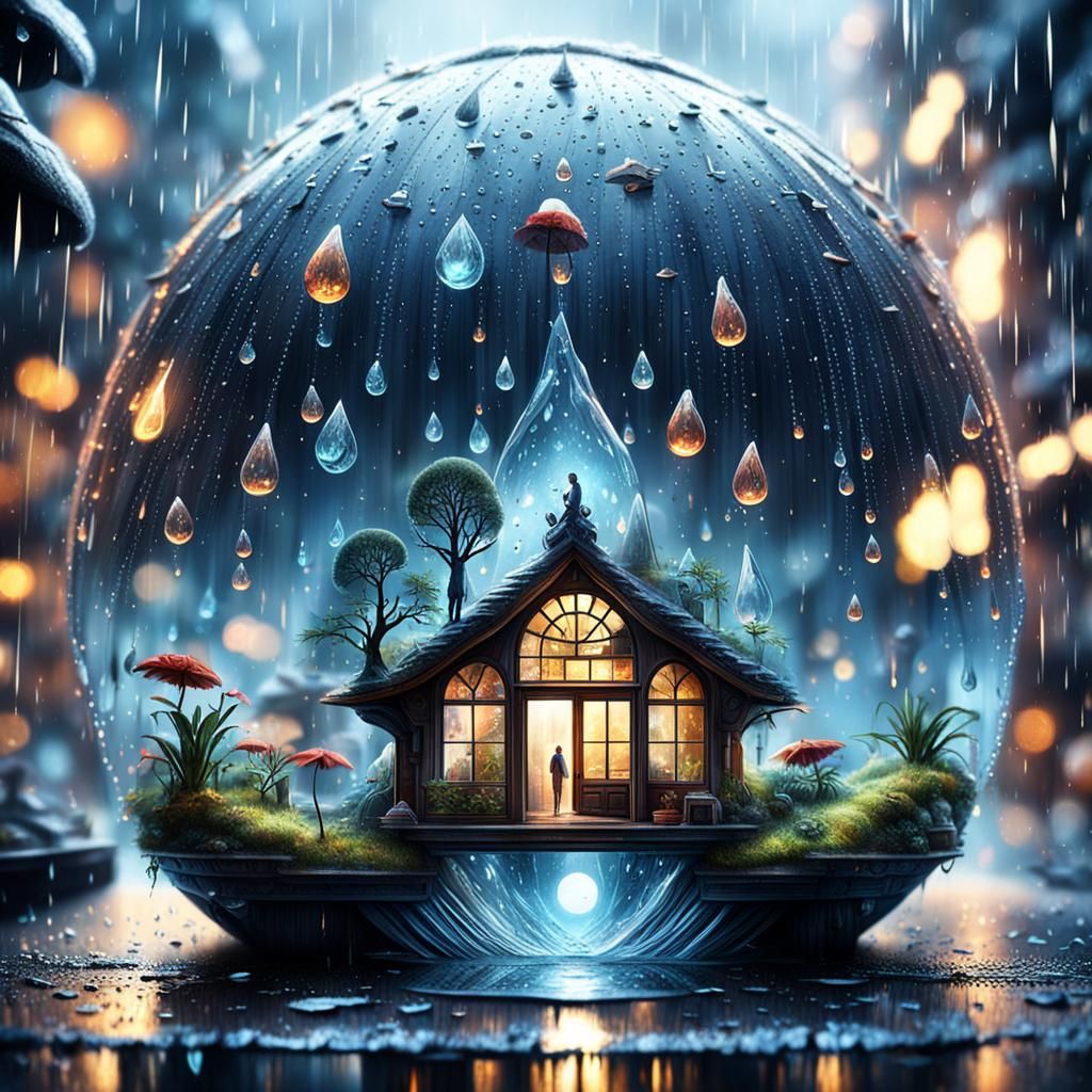 Life Inside a Raindrop: Epic Digital Matte Painting