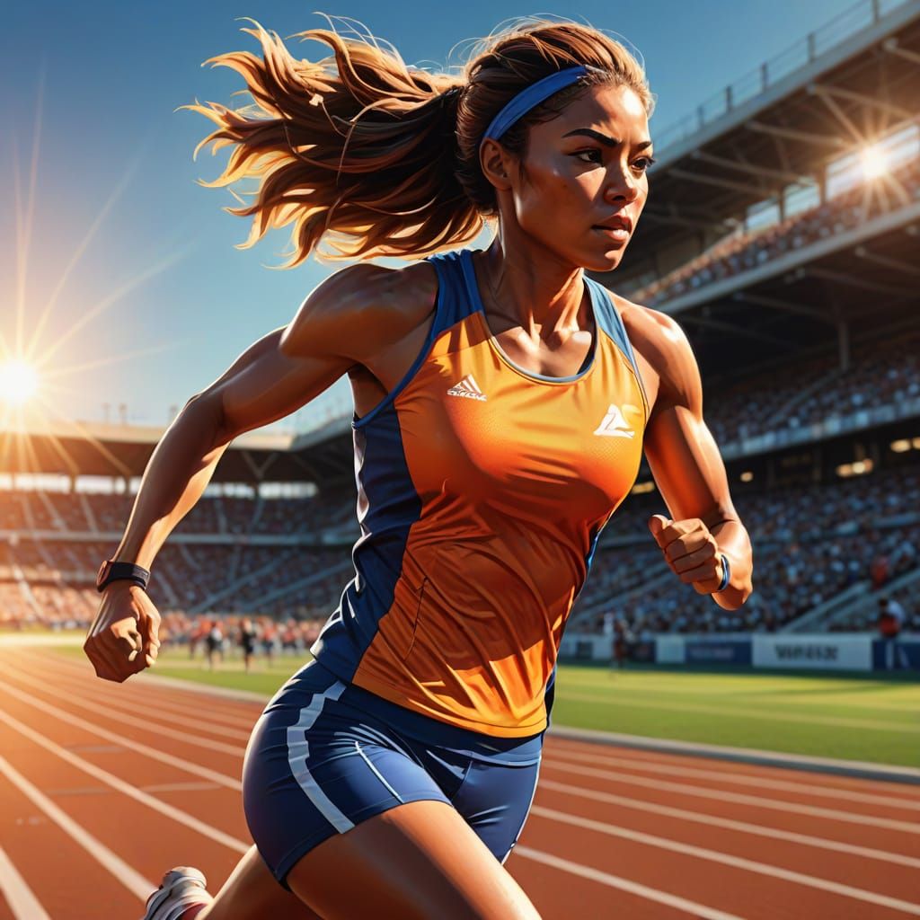 Youthful Athlete in Action