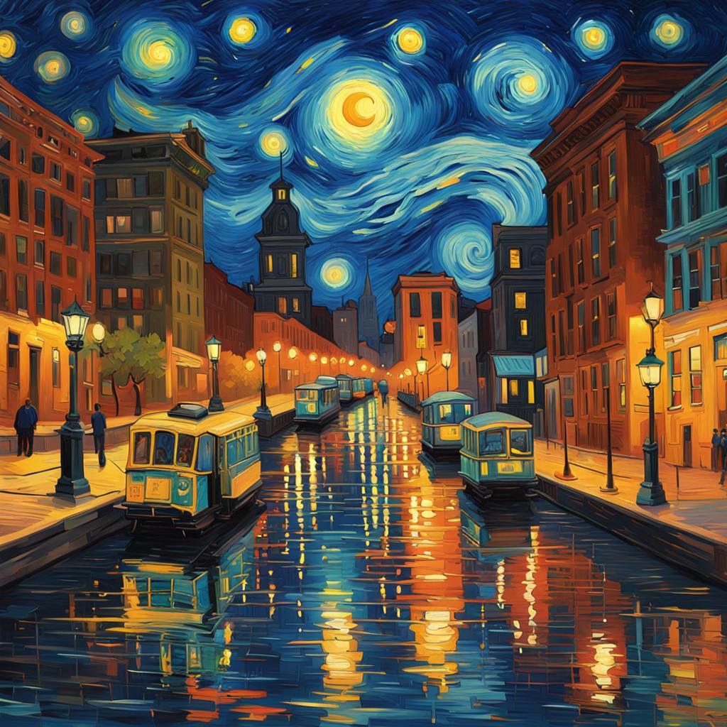 Philadelphia Starry Night: Van Gogh Style