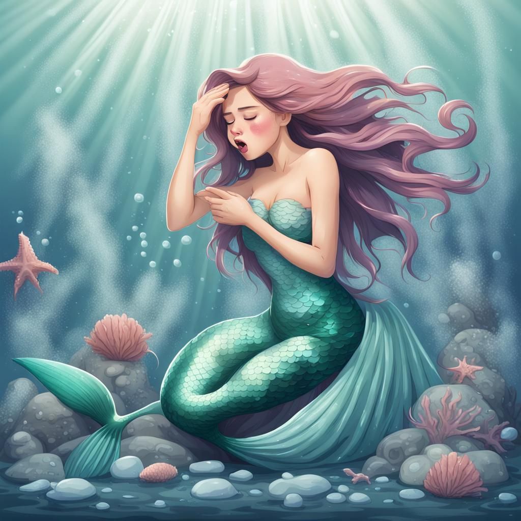 Mermaid with a Cold: An AI-Generated Image