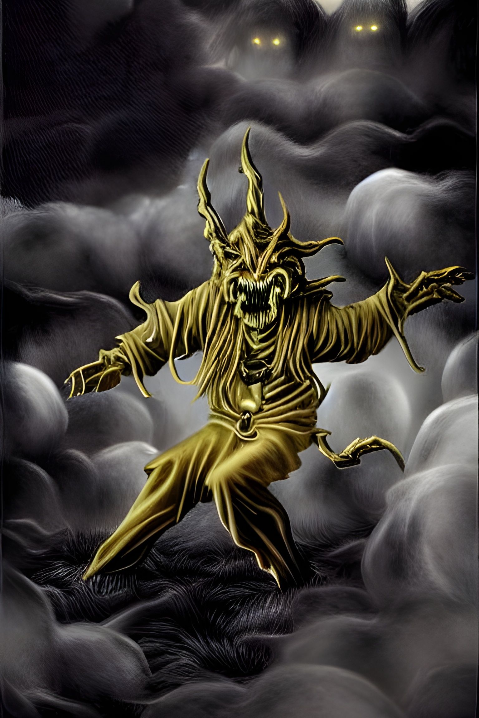 Haunting Faceless Ghosts in Gustave Doré Style