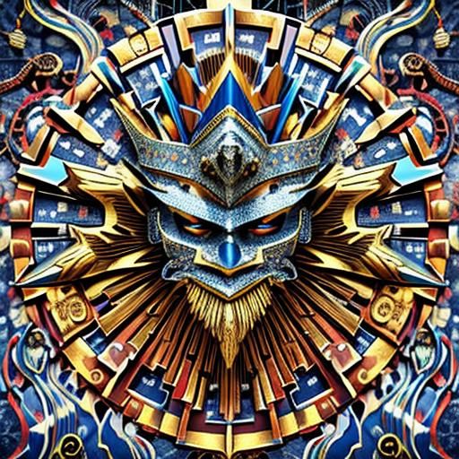 Psychedelic Heraldry in a Surrealist Style