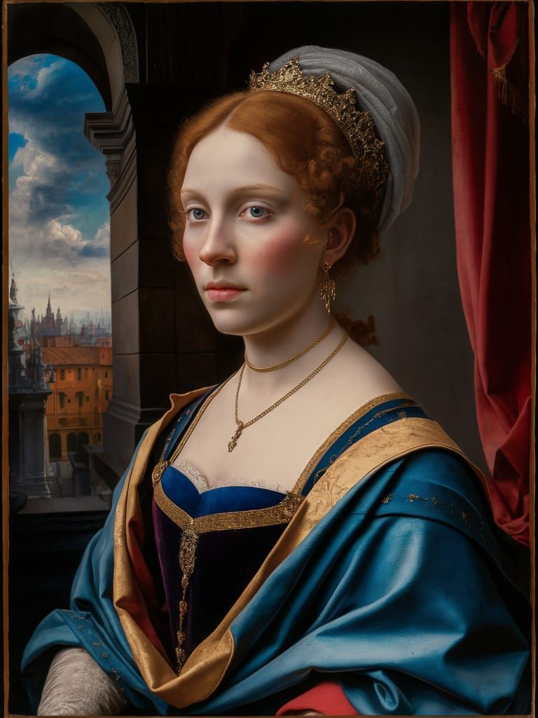 A portrait of  a Padua Grande Dame as painted by Leonardo Da...