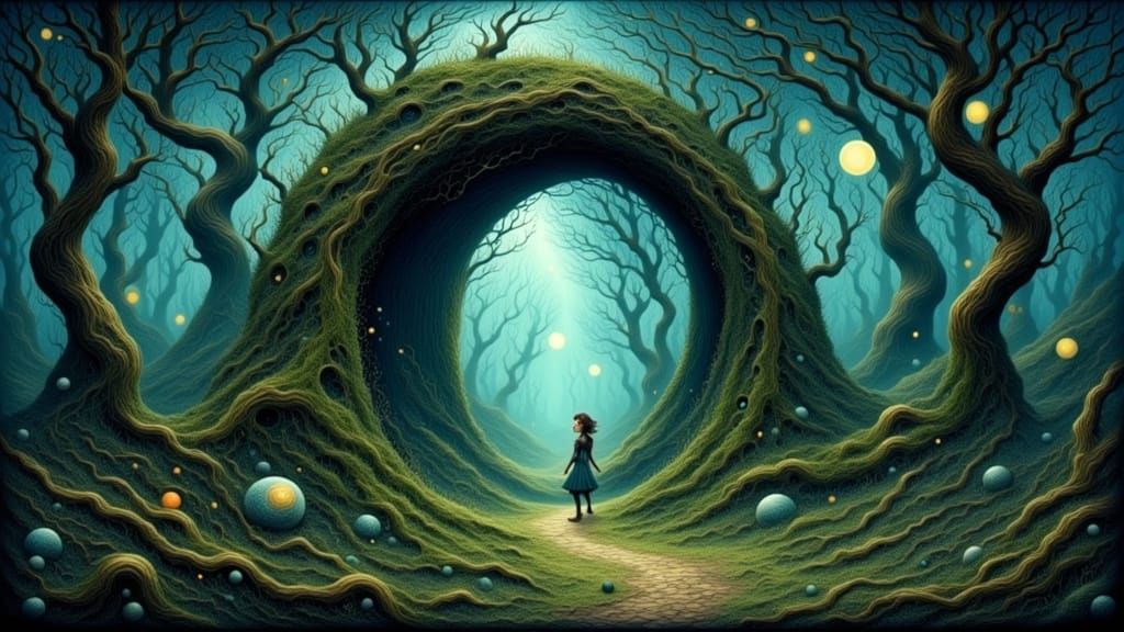 Enchanted Portal in Mystical Woodland