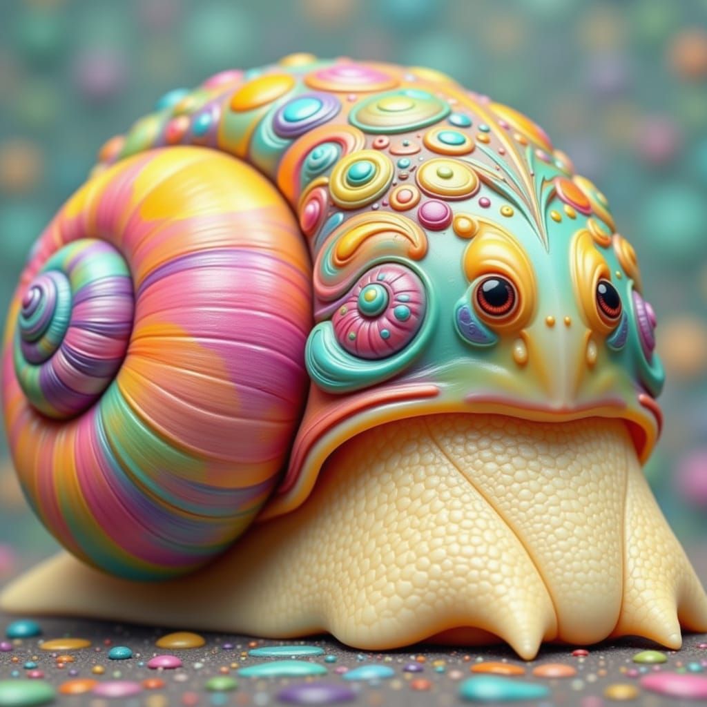 Cartoon Snail's Quest for Rock Salt