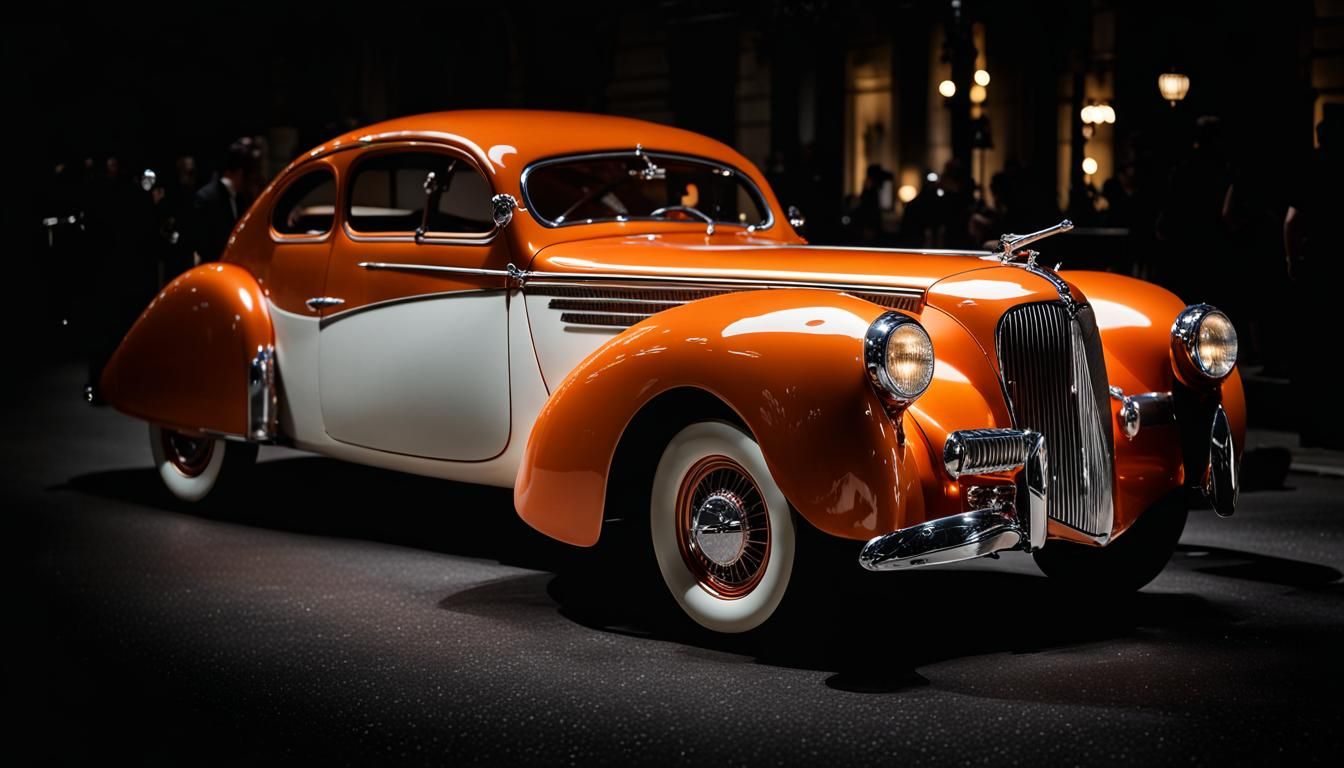 1939 French Luxury Car in Art Deco Style